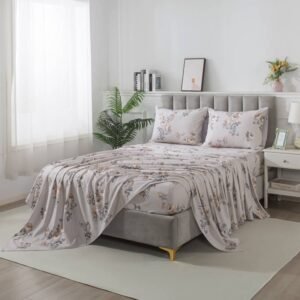 bedding sheet set rose floral pattern