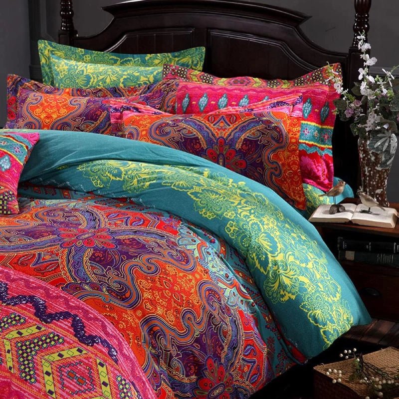 duvet cover set mandala print boho