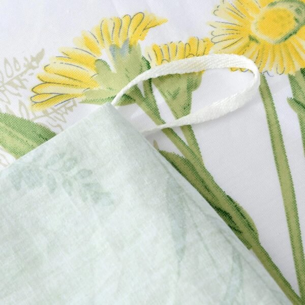 duvet cover set yellow floral green leaf