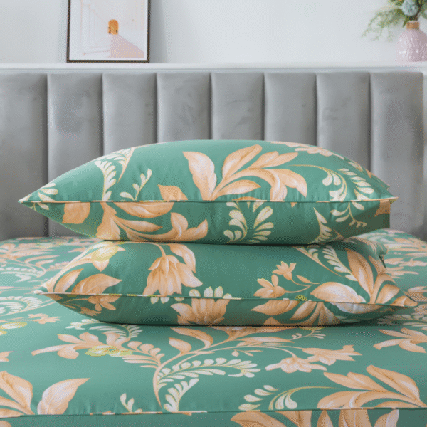 bedding sheet set orange vintage flower