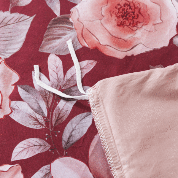 duvet cover set crimson vines